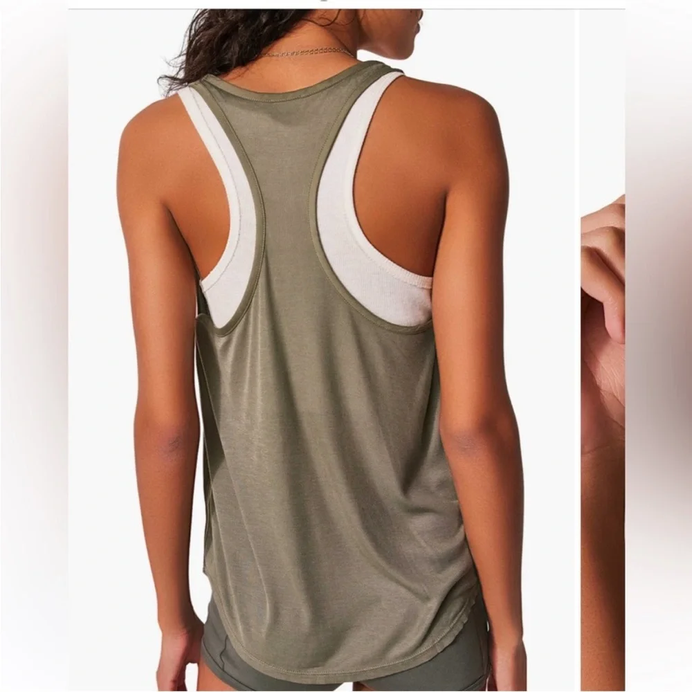 NWT Free People Intimately Night We Met Tank - Ivy League - S - Picture 2 of 4